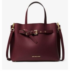 MICHAEL KORS Emilia Large Pebbled Leather Satchel